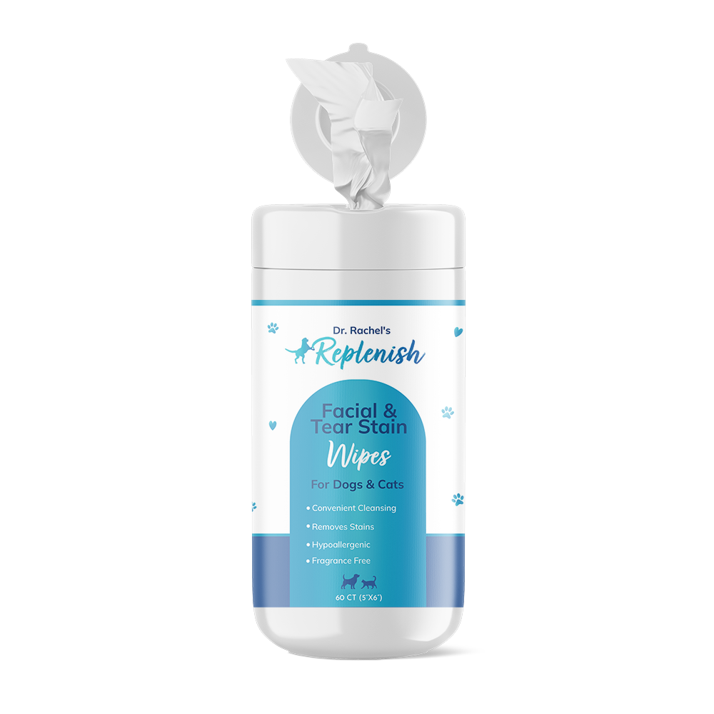 Facial and Tear Stain Wipes – Replenish Dog